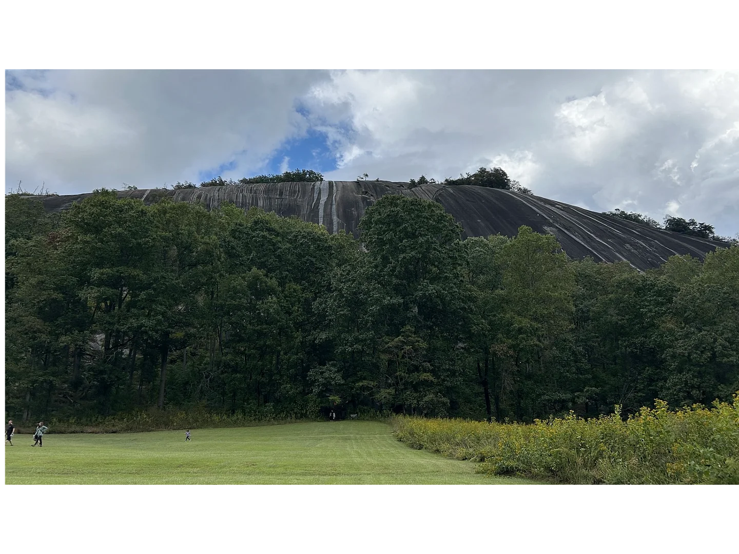 looking up at Stone Mtn